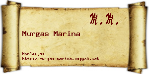 Murgas Marina névjegykártya